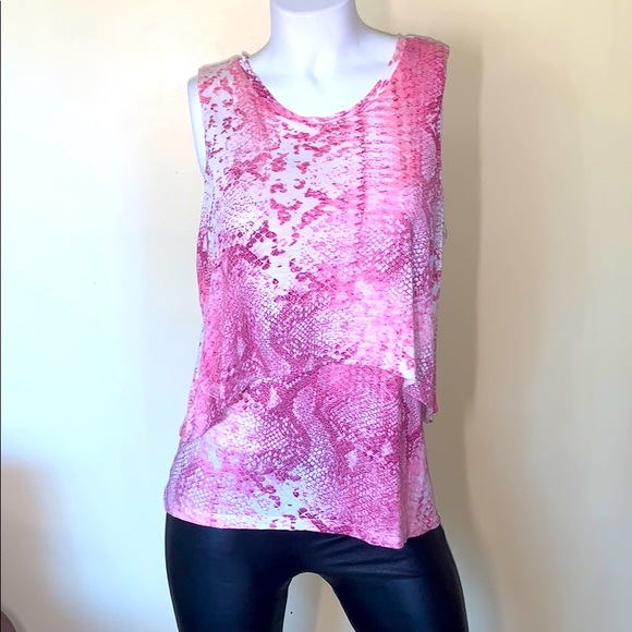 Juicy Couture Pink Snakeskin Tank Top - Picture 1 of 4